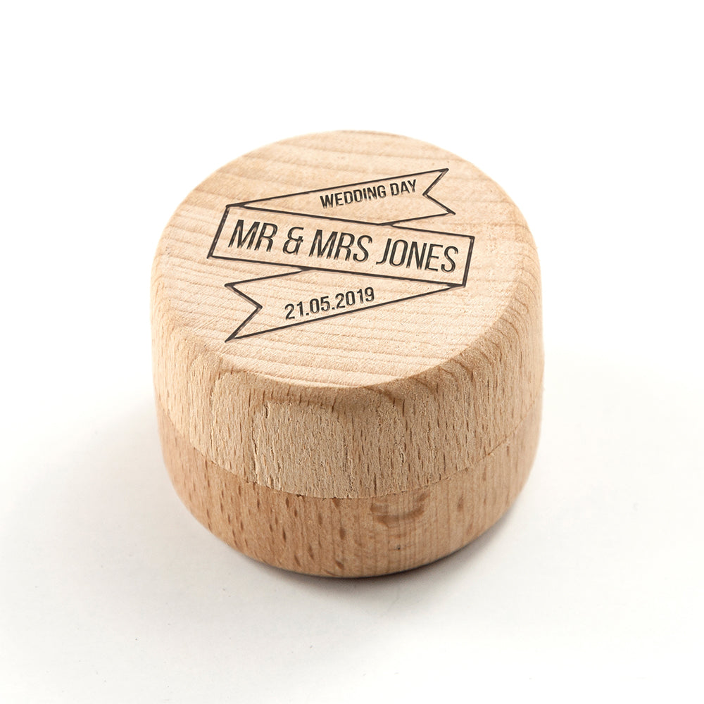 Personalised Couple's Wedding Ring Box